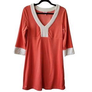 RARE Lilly Pulitzer Terrycloth Dress Medium Swim Coverup Tangerine White‎ Beach